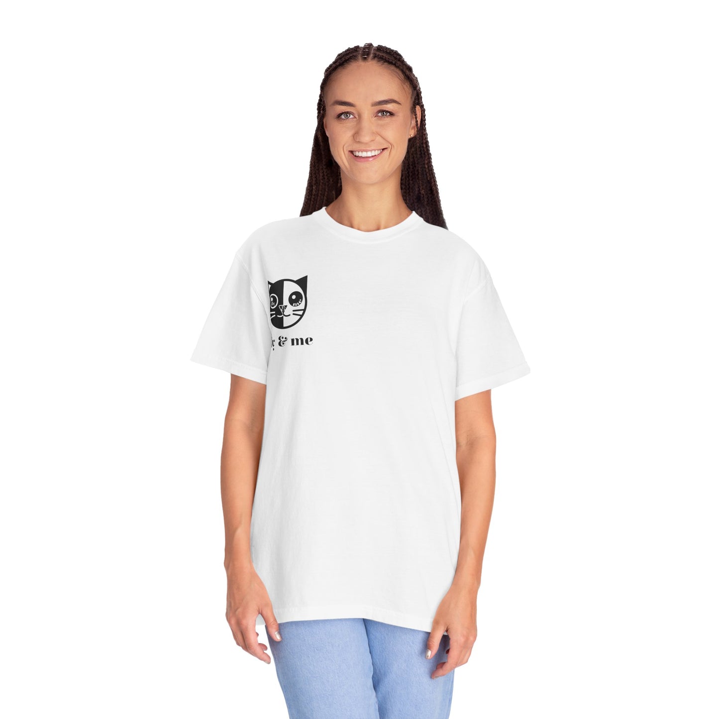 Cute Cat Graphic T-Shirt, Casual Tee for Cat Lovers, Perfect for Birthdays, Gifts for Her, Animal Lovers Apparel, Everyday Wear