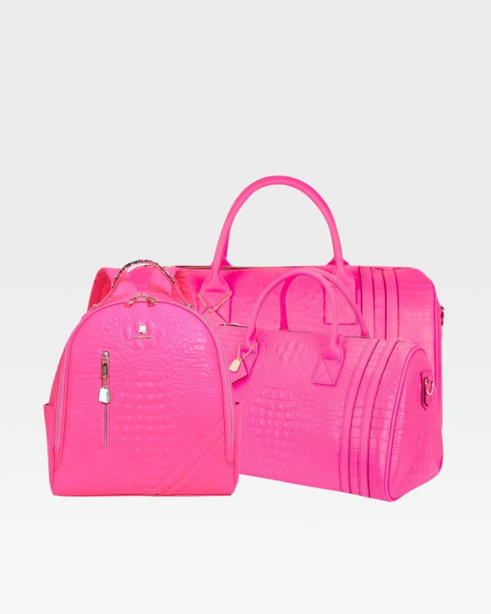 Tote&Carry Apollo 2 BFF Travel Set in Neon Pink