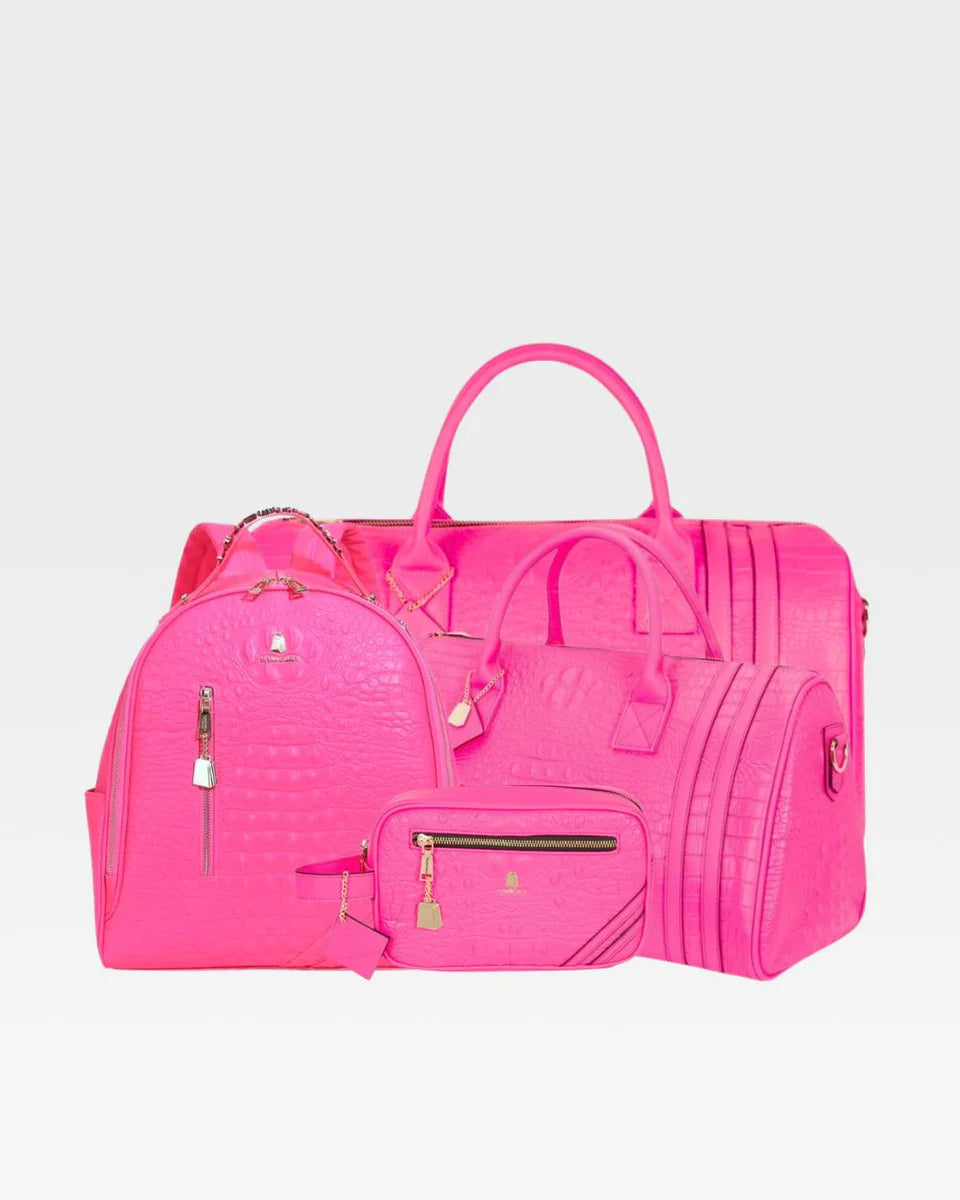 Tote&Carry Apollo 2 BFF Travel Set in Neon Pink